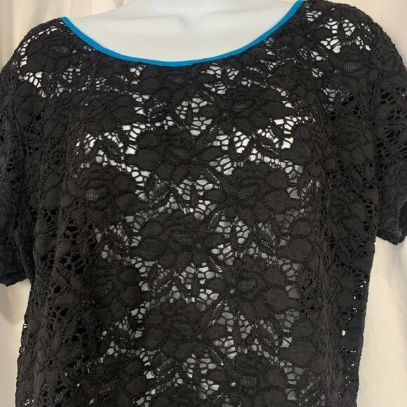 Style & Co. Plus Size Women's Short Sleeved Lace Blouse Size 2X - Picture 4 of 5